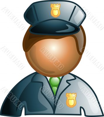 Security guard icon or symbol
