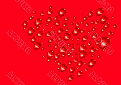 Heartshaped drops