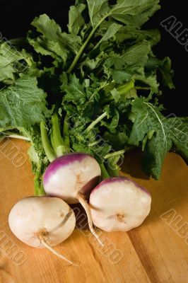 Turnips on Wood