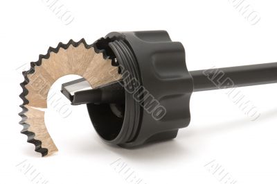 pencil and sharpener