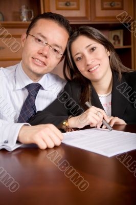 business partners at home