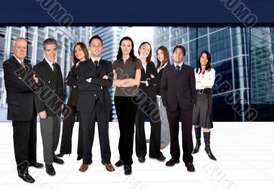 business team in a corporate environment