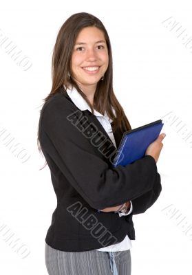 business woman with folder