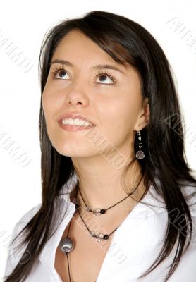 pensive business woman