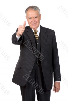 business man thumbs up