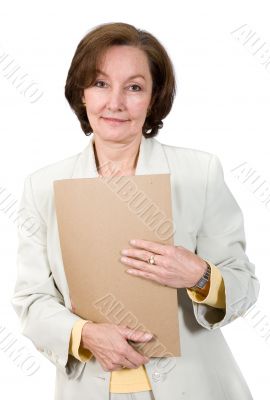 business woman with folder