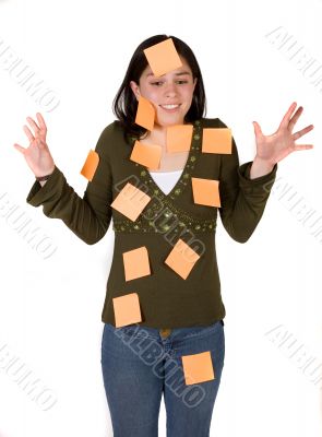 extremely busy woman