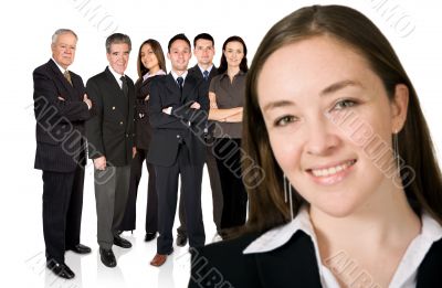 business woman and her team