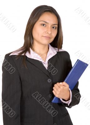 business woman with folder