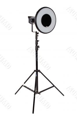 Studio flash on tripod