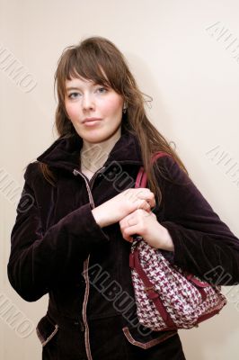 Girl with handbag
