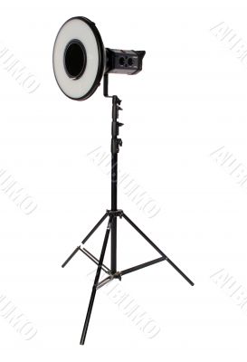 Studio flash on tripod