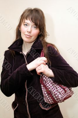 Girl with handbag