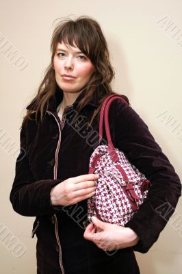 Girl with handbag