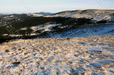 Altai Mountain with snow in winter