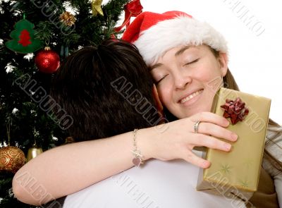 couple at christmas time