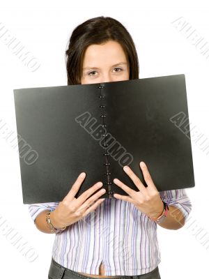 girl with notebook