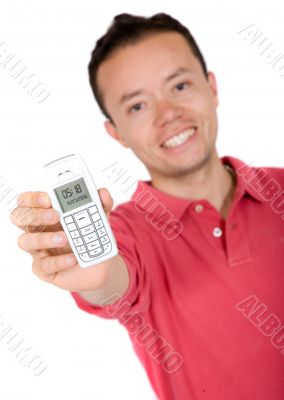 man with mobile phone