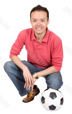 casual friendly footballer