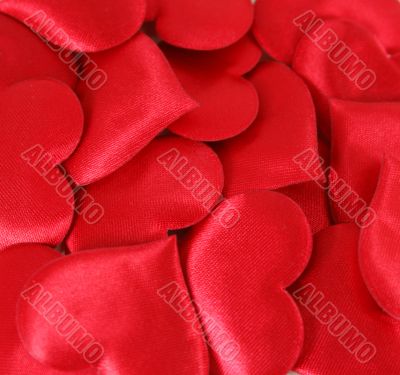 Satin Valentine Hearts Background