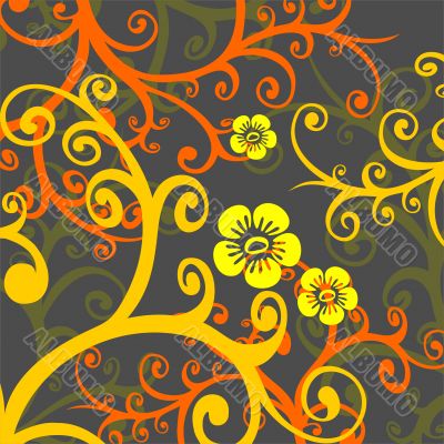 Dark flowers background