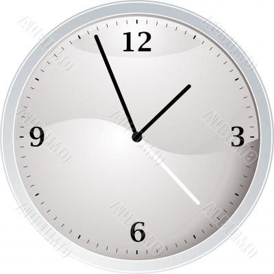 white clock