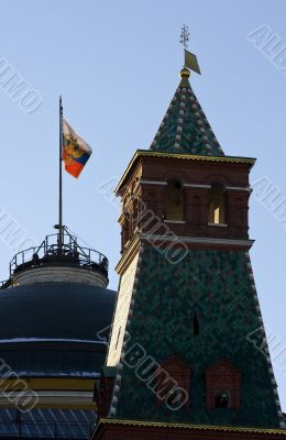 Presidential flag over Moscow