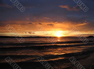 sunset over Volga