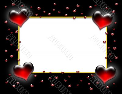 Valentine Heart Frame on Black