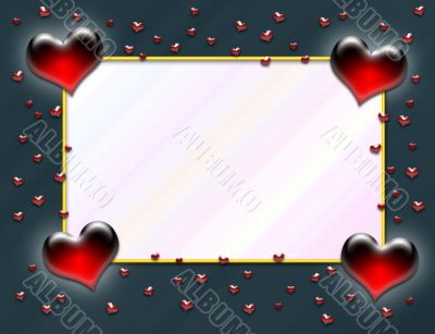 Valentine Heart Frame on Slate