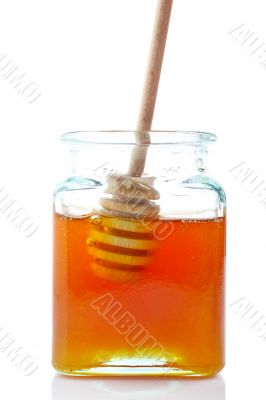 Drizzler inside of honey jar