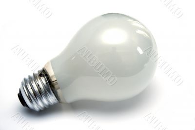 Light bulb at white background