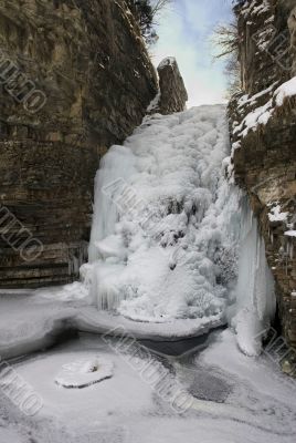 Frozen waterfall