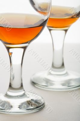 two brandy glasses