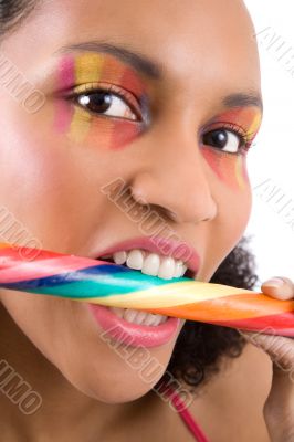 Candy cane girl