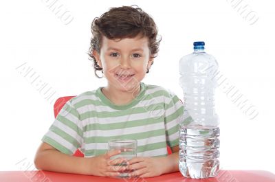 Child drinking water