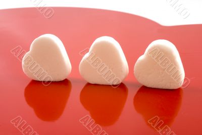 white candy heart