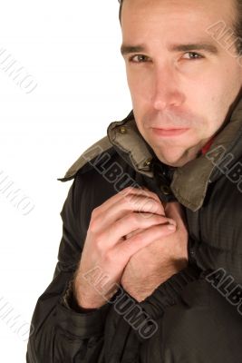 Young Guy Wearing Winter Jacket