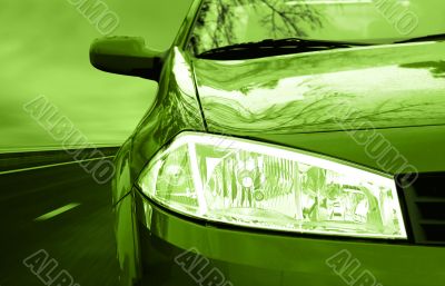 Red Sport Car on a HighWay