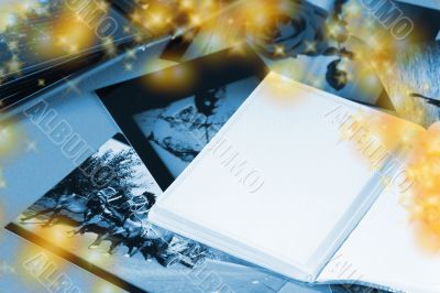 Photo Album with copy space