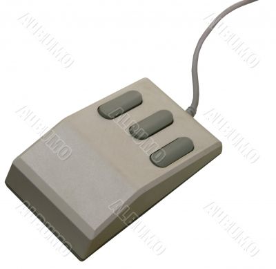 isolated vintage square pc mouse