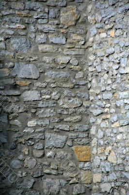Detail, stone wall of church