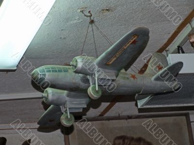 Bomber under the ceiling