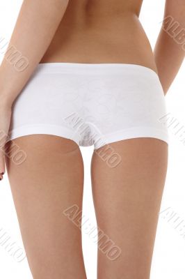 healthy back in white panties