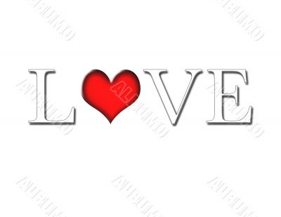 Elegant Love Letters on a White Background