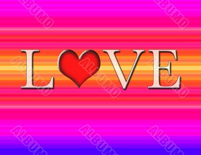 Love Letters on a Rainbow Background