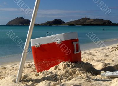 Box on the beach