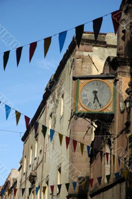 Clock Tower with flags
