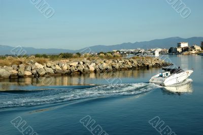 Boat on navigation