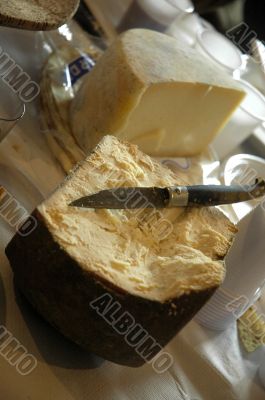 Cheese and knife